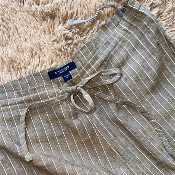 Vintage Burberry Wide Leg Lenin Trousers - Picture 12 of 15